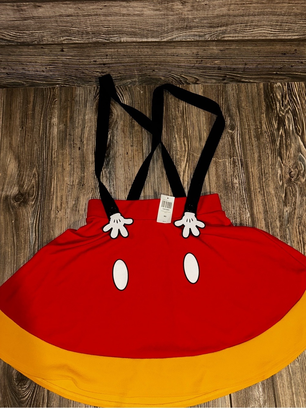 Disney Hot Topic Mickey Mouse Skirt Suspenders Adjustable Size Medium Adorable - Picture 2 of 9
